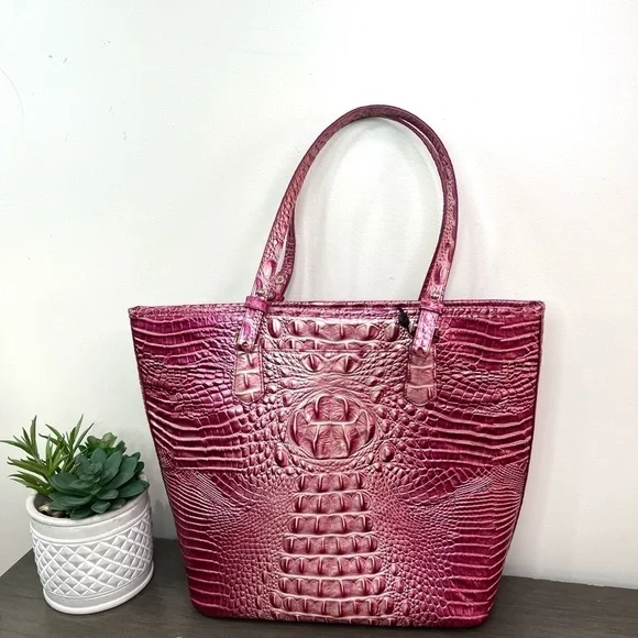 30-Brahmin Asher Magenta Ombré Melbourne Tote NWT - Picture 4 of 13